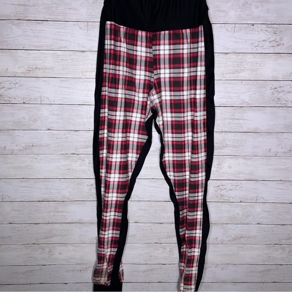 A Wish Come True Red and Black Plaid High Waisted Joggers Harem Pants - Picture 4 of 4